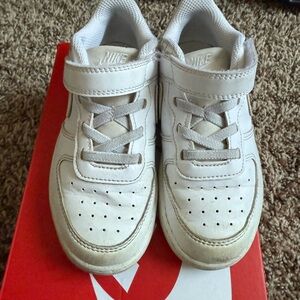 Nike Kids White and Gray Sneakers